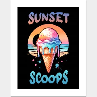 Sunset Scoops Posters and Art